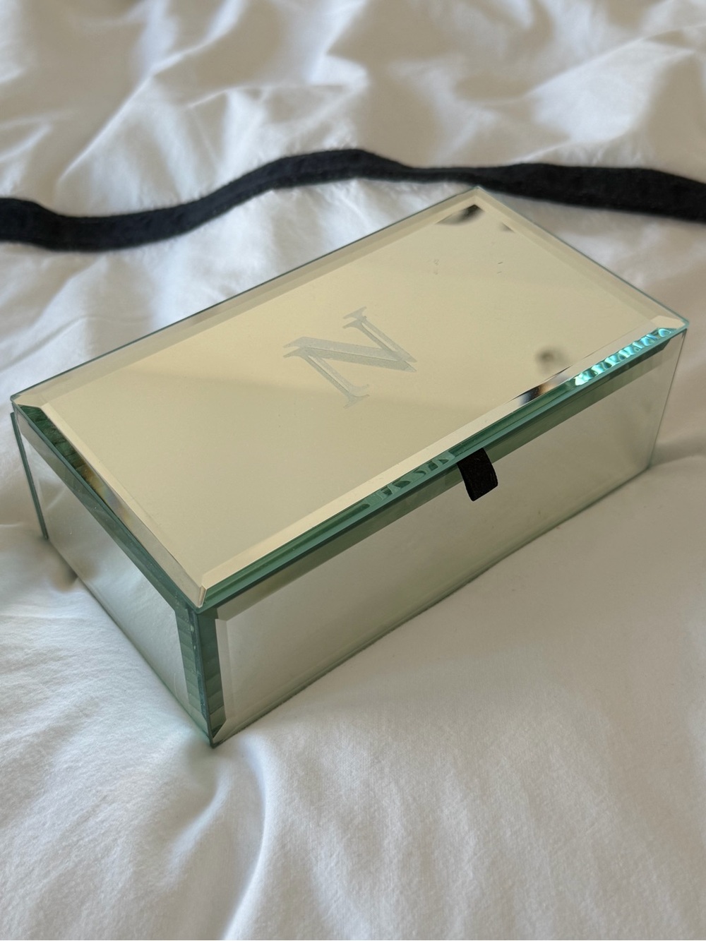 Custom Mirrored “N” Jewelry Organizer
